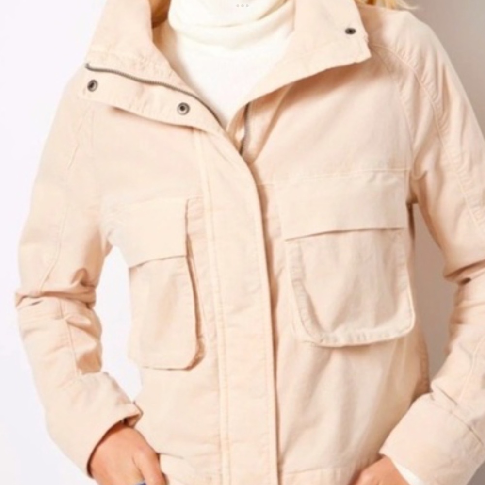 Evereve Camp Jacket Natural Size L New w/ Tags